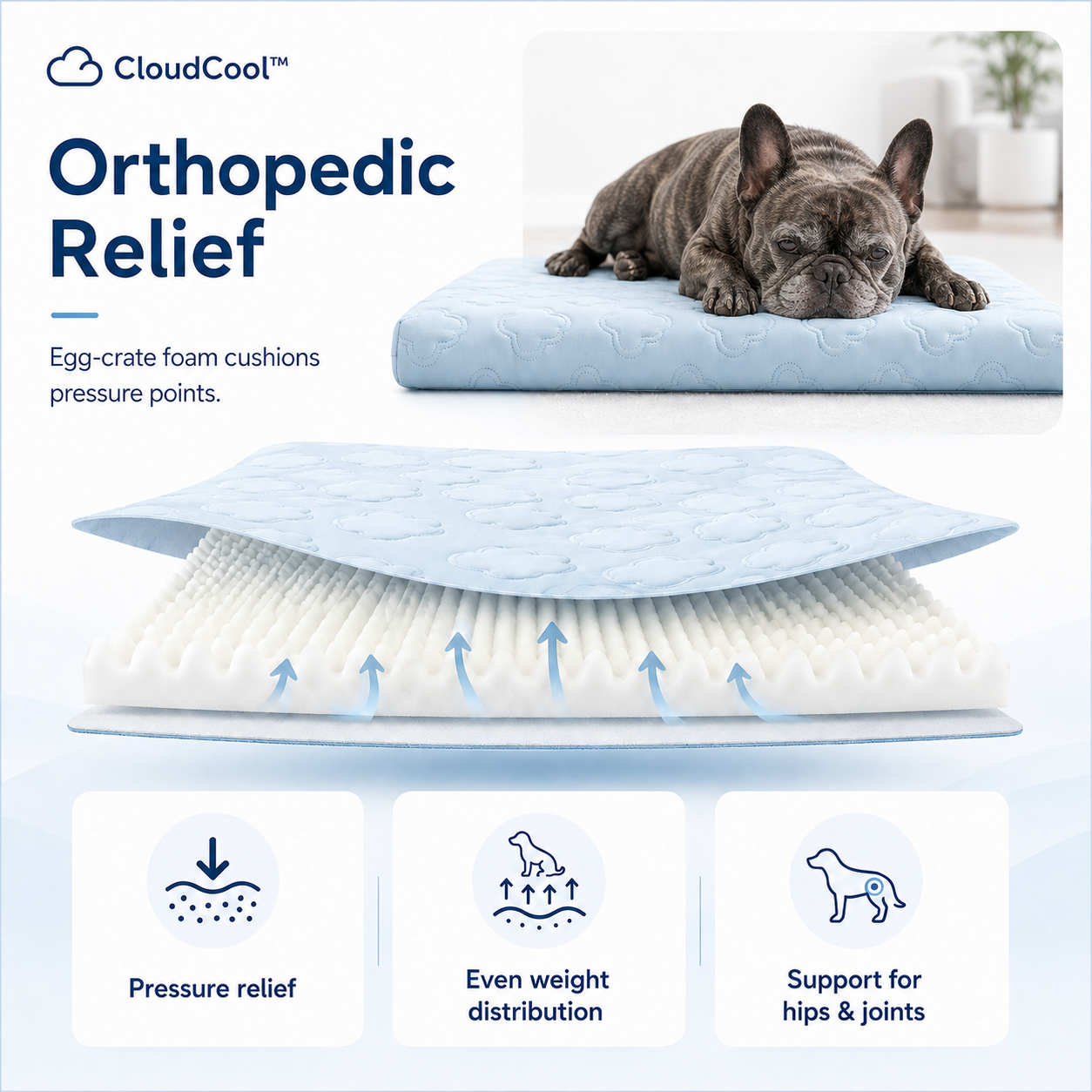 CloudCool™ Orthopedic Cooling Dog Bed