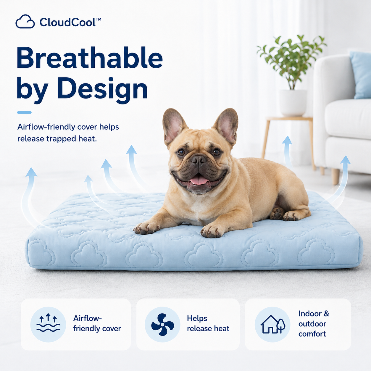 CloudCool™ Orthopedic Cooling Dog Bed